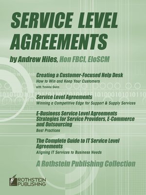 cover image of Service Level Agreements by Andrew Hiles, Hon FBCI, EloSCM